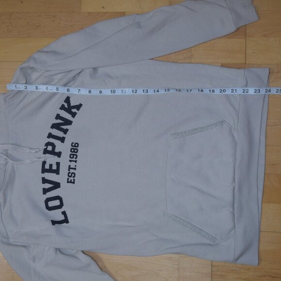 Victoria's Secret LOVE PINK sz XS Solid Clay Sherpa Campus Pullover Hoodie - Picture 5 of 6